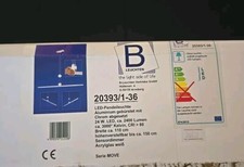 B-LEUCHTEN LED Pendelleuchte Aluminium gebürstet Chrom 24W  Sensördimmer 110cm