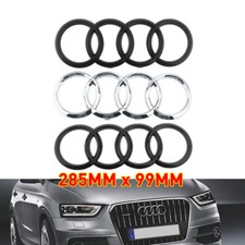 285x99MM Vorne Kühlergrill Frontgrill Emblem Ringe Für Audi A6 A7 A8  DE 