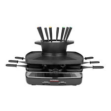 Gastroback 42567 Raclette Fondue Raclettegrill 8 Pfännchen 1,15 Liter Tischgrill