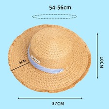 Atmungsaktiver Papyrus Strohhut mit gro?er Krempe Fliege f��r Sommeraktivit?t