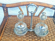 Alte Menage Peltro und Glas