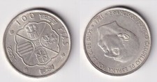100 pesetas silber - pesetas,