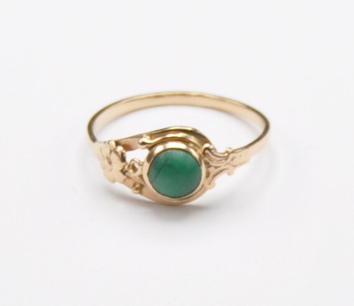 Ring rotgold malachit - ring,