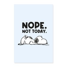 Peanuts Snoopy Nope Not Today Poster 40x60 cm, One size, Weiß