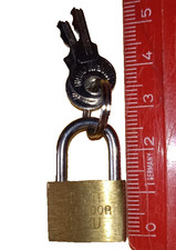 GOLDDOOR - kleines Kofferschloss - ca. 29 x 18 x 7 mm - zwei Schlüssel - Metall