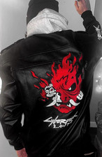 Cyber Samurai Cosplay schwarze Bomberjacke mit Kapuze für Männer
