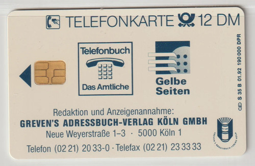 Telefonkarte 35b - telefonkarte, s