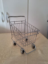 Kleiner Einkaufswagen zur Dekoration in silber 24 cm x 25 cm ca.