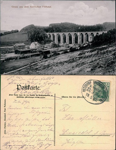 Ansichtskarte hetzdorf flöha - ansichtskarte, hetzdorf-flöha