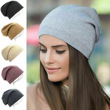 Beanie Mütze Kaschmir Herbst Wintermütze für Damen Herren Long Slouch Moda