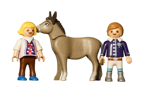Playmobil esel kinder winter - esel,