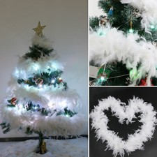 Federboa 2m Weiß Federn Kostüm Kopfschmuck Accessoires Karneval Fasching Boa S