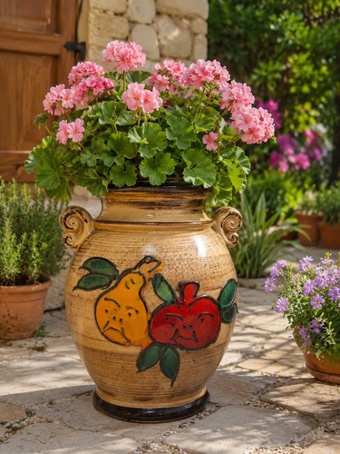 Vintage keramik henkelvase - vintage,