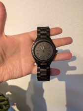 LAiMER Holzuhr - Edelholz - leere Batterie - Funktioniert - Black Edition