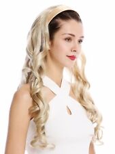 Halbperücke Haarteil Haarreif Haarband Aschblond Blond gelockt Locken lang 70 cm