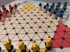 Vintage HALMA XXL Brettspiel große Pinguin Figuren Senioren Manufakturarbeit TOP