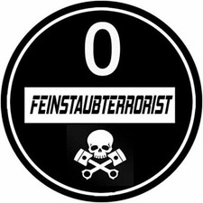 Schwarze Feinstaubplakette