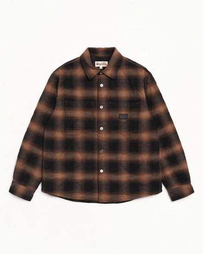 Stussy quilted plaid shirt - plaid,
