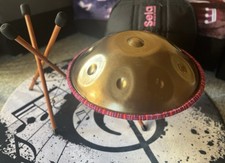 Sela Handpan D Kurd 9 Töne Anfänger Set 2 Ständer + Tasche + Schmuckband!!