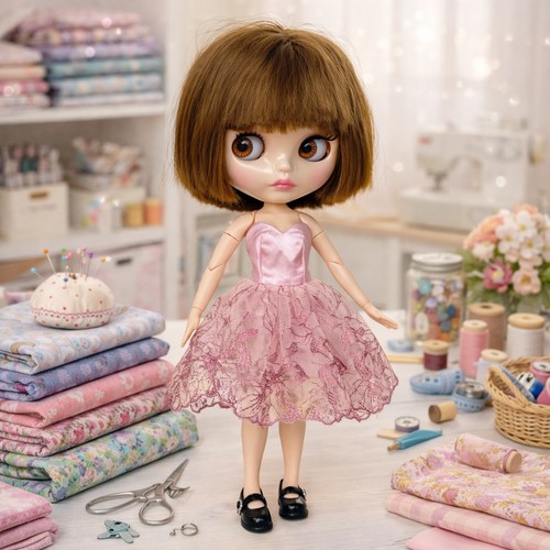 Kleid blythe doll handmade - kleid,