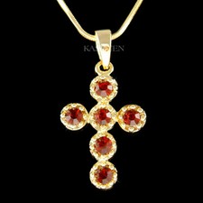Rot Kreuz mit Swarovski