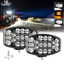 2x LED Fernscheinwerfer 12V 24V Fernlicht mit Positionslicht Blitzlicht LKW PKW