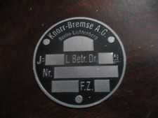 Nameplate plate Knorr Brake