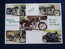 Royal Enfield Bullet 350 500 Fat Bullet de Luxe Chopper Gespann Prospekt,