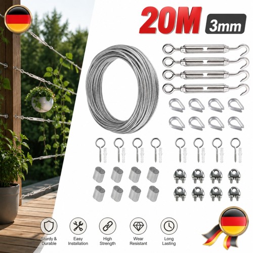 Edelstahlseil 3mm 20m