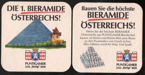 Alter bierdeckel puntigamer - bierdeckel,