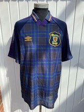 Umbro Scotland Fußball Trikot Jersey Dunkelblau 1994-1995 Gr. XL