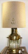 Alte Ankerlaterne Schiffslampe , Tischlampe Herrenzimmer Dekoration Messing. Fun