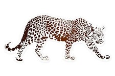 Car Sticker Leopard Brown