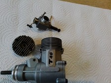 Nitro Verbrenner Flugmotor T46 zur Ersatzteilgewinnung dreht zäh ...