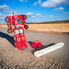 GALAXY TRANSFORMERS - MEGA MOTOBOT FIRE TRUCK  KNOCK-OFF / SIMBA 1984