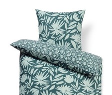 Tchibo TCM Microfaser Wende Bettwäsche grün 135x200 neu mit 2 x 40x80 Bezügen