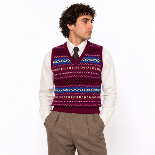 Herren vintage fairisle tank - fairisle,