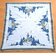 ..gestickte Mitteldecke,  Tischdecke, Weihnachten ,  handarbeit....