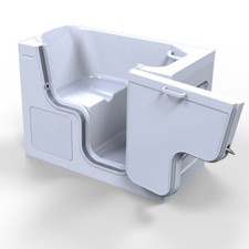 Sitz-Badewanne mit Tür