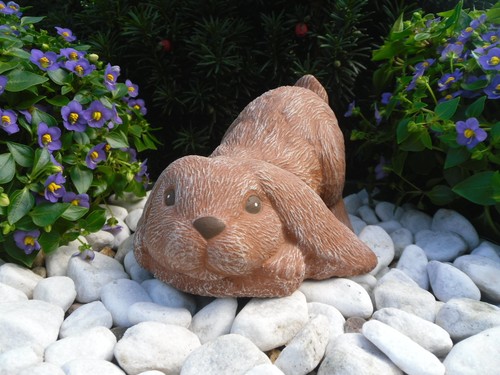 Steinfigur hase kaninchen - steinfigur,