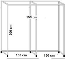 Freistehende Umkleidekabine