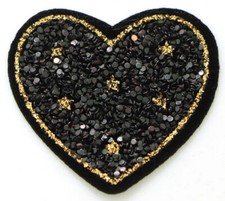 Hot Fix Herz Pailletten Patch