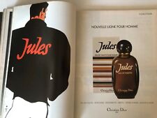 ( ̄`*•. ̧ Werbung 2 Seiten Parfum JULES von CHRISTIAN DIOR - Mai 1980 ̧.•* ́ ̄)
