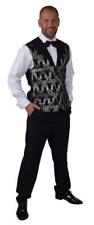 Weste Kostüm Show Glitzer Cabaret Kabarett Theater Herren Oper Gold Brokat Frack