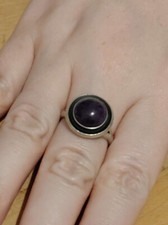 Nefrom Blickfang Damenring Modeschmuck 925 Sterlingsilber Amethyst Ringweite 59