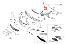 Oem w222 front bumper - mb,