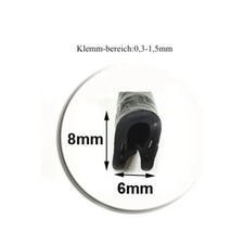 8mm*6mm Schwarz Autotür