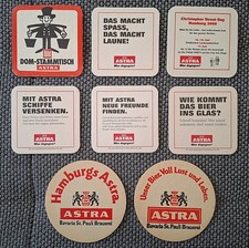 8 Bierdeckel --- Astra Brauerei Hamburg