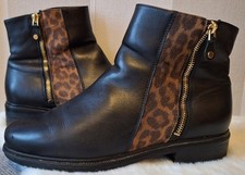 Leder Chelsea Boots Gr. 7 Schwarz mit Leo von Sigal