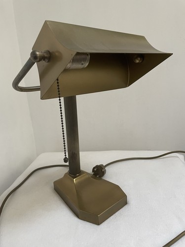 Banker lampe messing - messing,, vintage